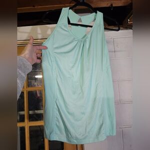 Mint Green Racerback Tank Top With Stripes